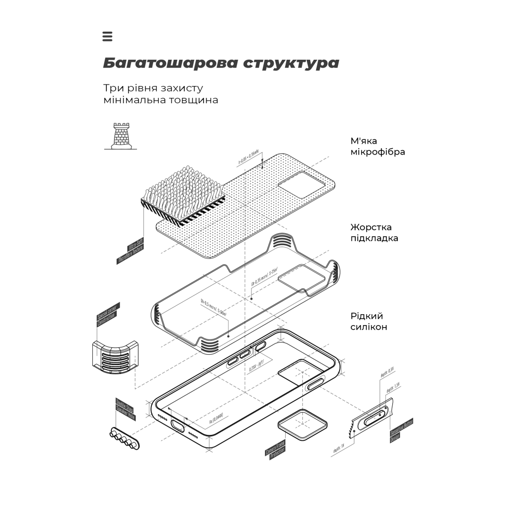 Чохол до мобільного телефона Armorstandart ICON Tecno Spark 30C 4G (kl5) Camera cover Dark Blue (ARM81204) - зображення 6