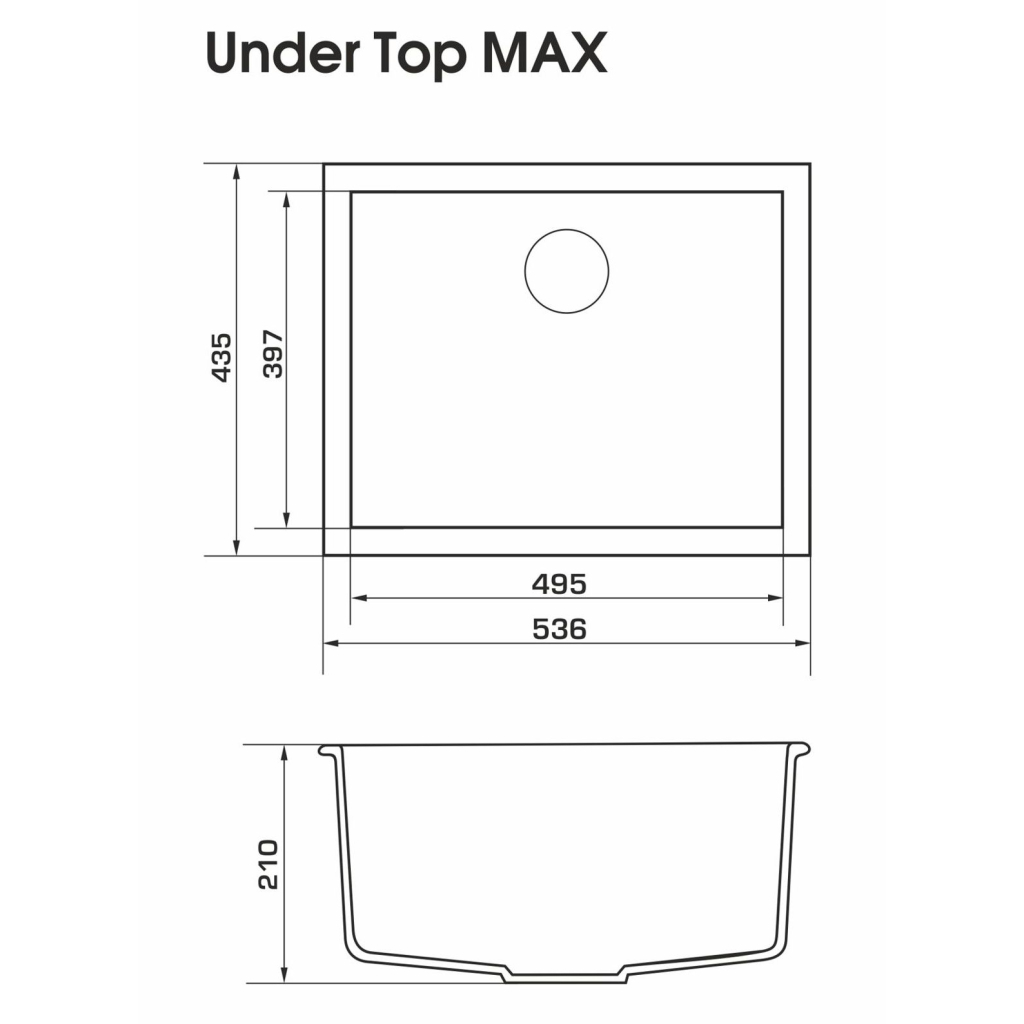 Мийка кухонна GRANADO UNDER TOP MAX terra (gr3003) - зображення 6