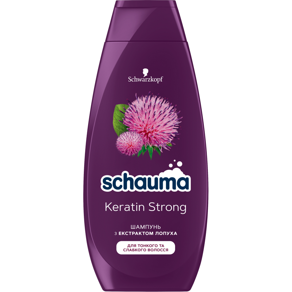 Шампунь Schauma Keratin Strong з екстрактом лопуха 400 мл (9000100852333) - зображення 1