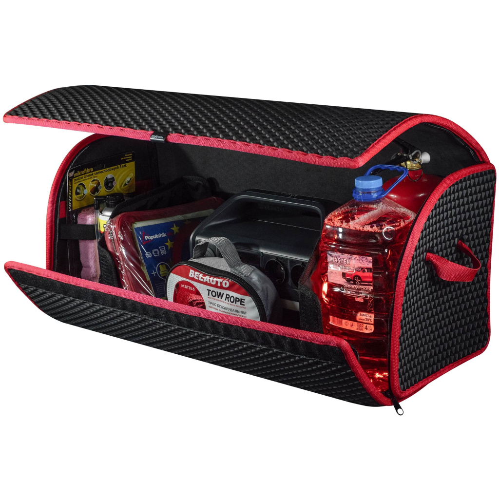 Сумка-органайзер EVAtech L-PRO 32x75x30 см. Ромб чорний з червоним кантом (BS13641OL3RBR) - зображення 4