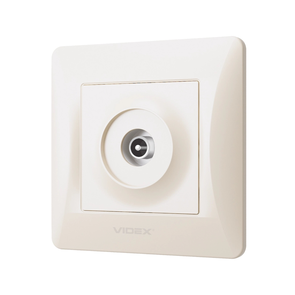 ТВ розетка Videx BINERA TV одинарна кремо (VF-BNSK1TVME-CR) - изображение 1