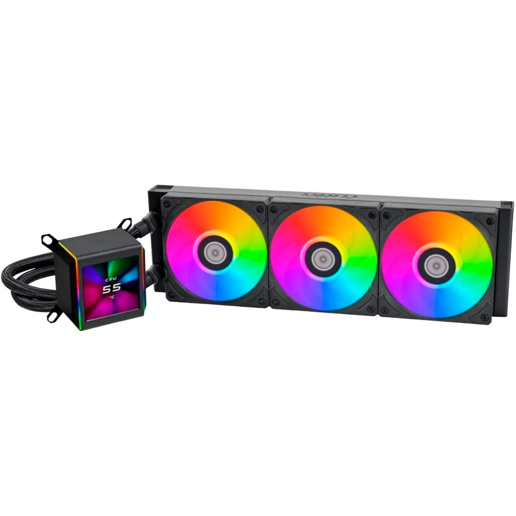 Система рідинного охолодження Lian Li Galahad II LCD, 360 Black (G89.GA2ALCD36B.00) - зображення 1