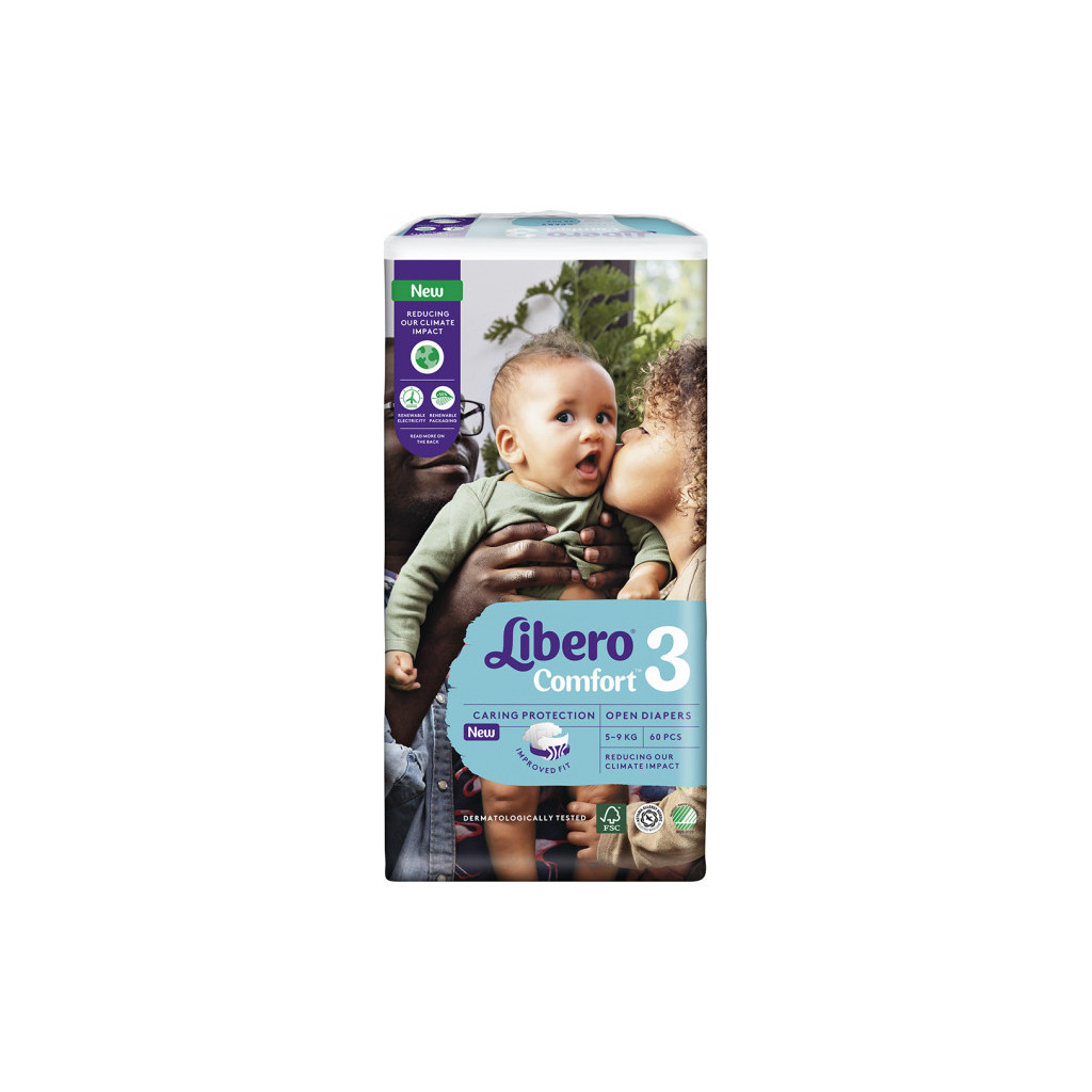 Підгузки Libero Comfort 3 5-9 кг 60 шт (7322541083551) - зображення 2