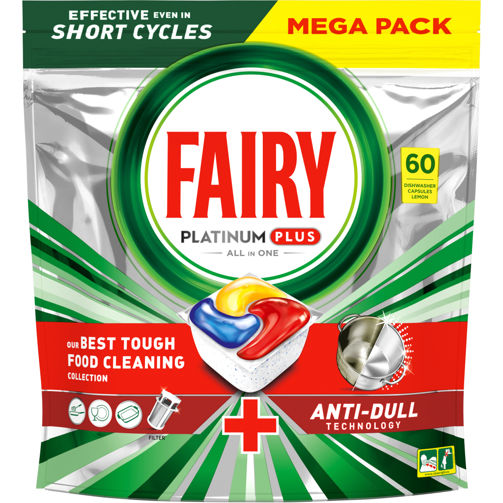 Таблетки для посудомийних машин Fairy Platinum Plus All in One Lemon 60 шт. (8001090952158) - зображення 1