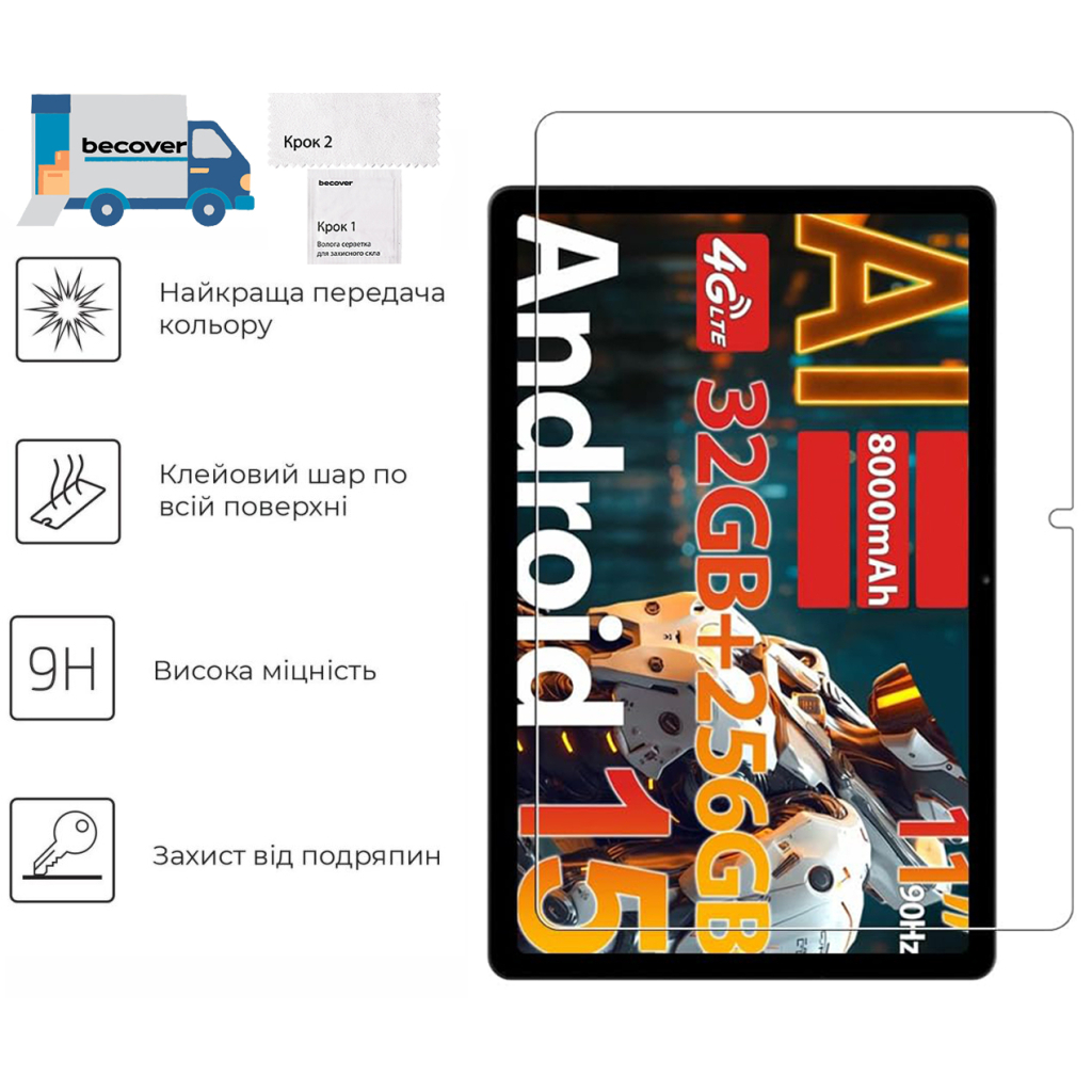 Скло захисне BeCover Doogee Tab G6 / G6 Plus 11.0" (713715) - зображення 2