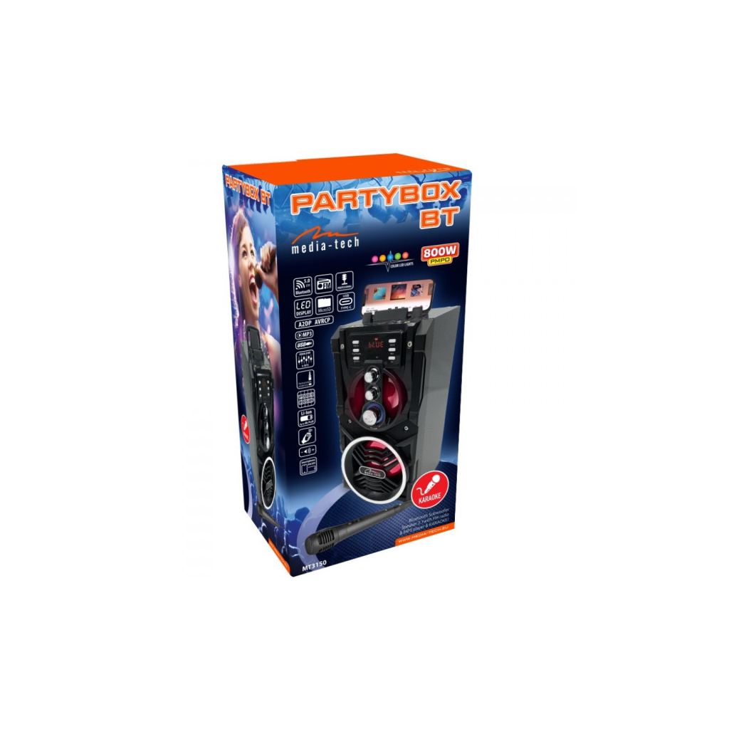 Акустична система Media-Tech Boombox BT 18W Black (MT3150) - зображення 7