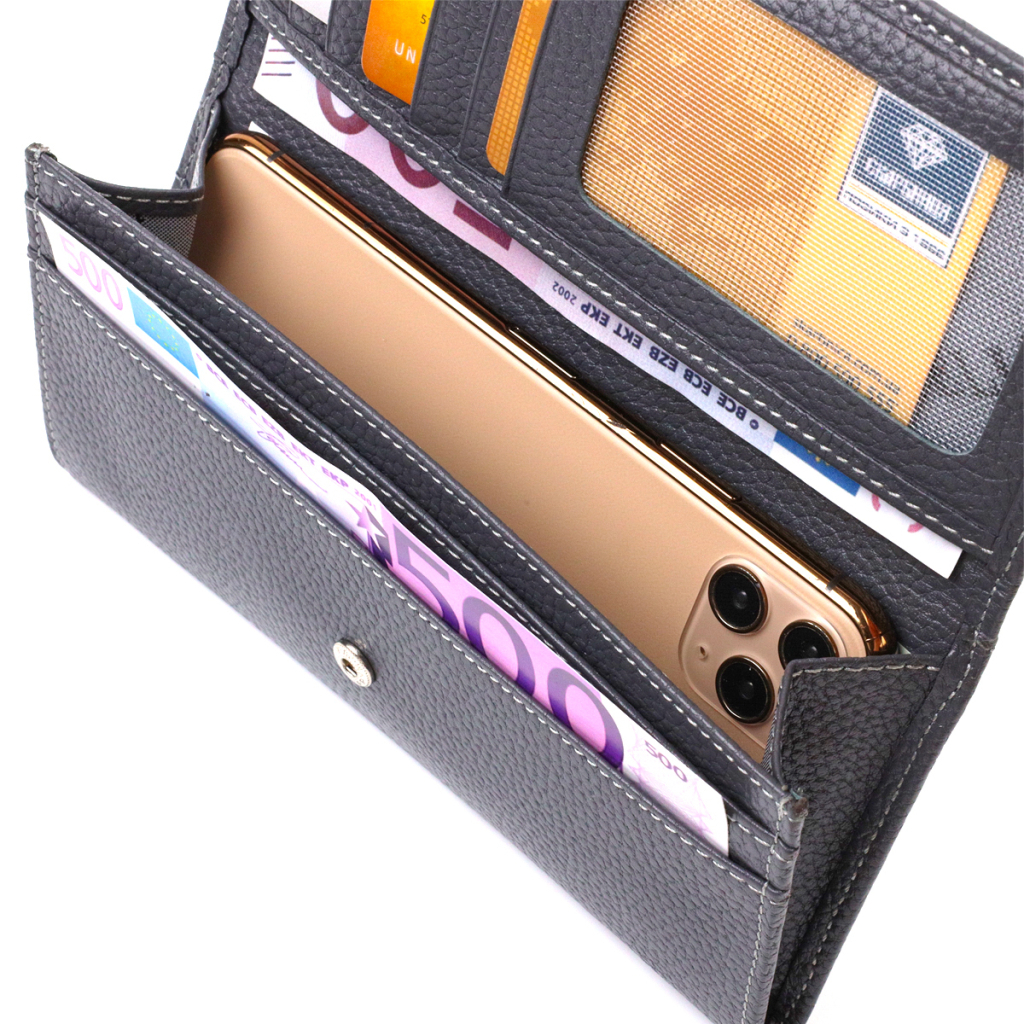 Гаманець Canpellini З натуральної шкіри Сірий (21821) - зображення 6