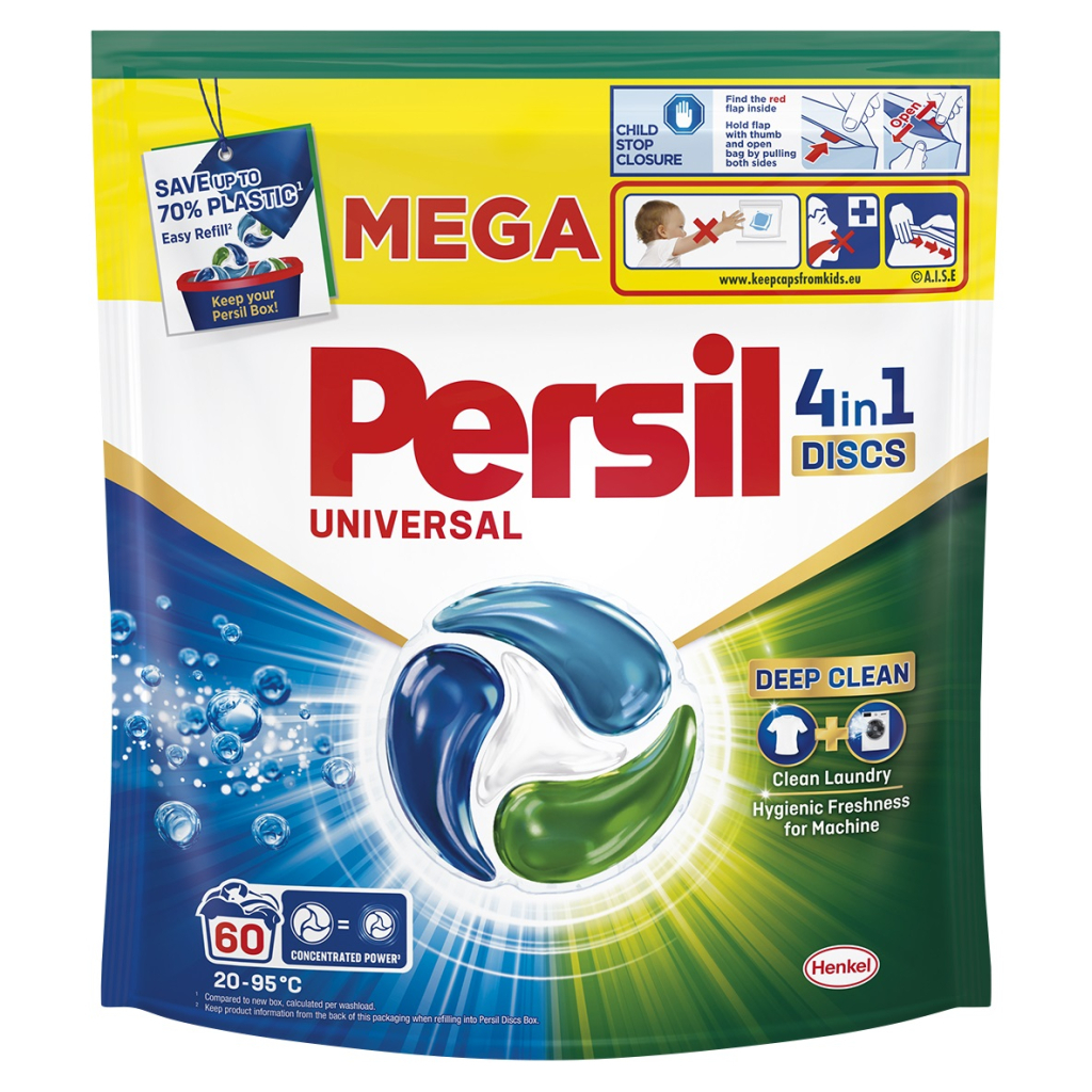 Капсули для прання Persil 4in1 Discs Universal Deep Clean 60 шт. (9000101830910) - зображення 1