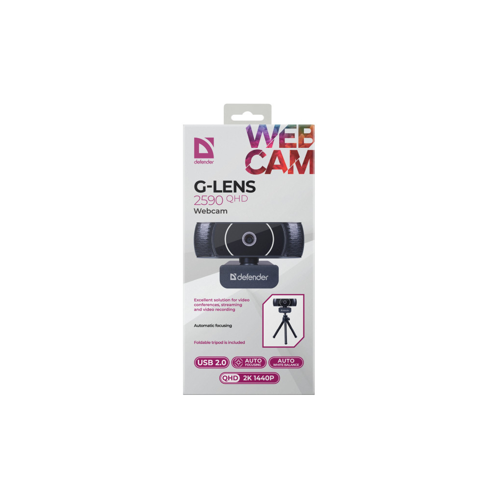 Веб-камера Defender G-lens 2590 QHD 2K 1440p Black (63113) - зображення 8