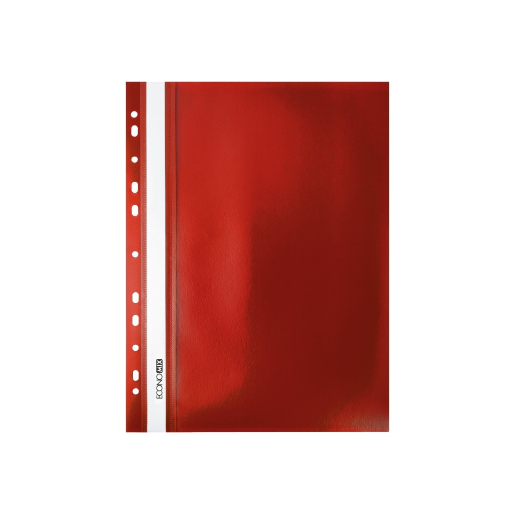 Папка-швидкозшивач Economix А4 з перфорацією, фактура "помаранч", червона (E31508-03) - зображення 1