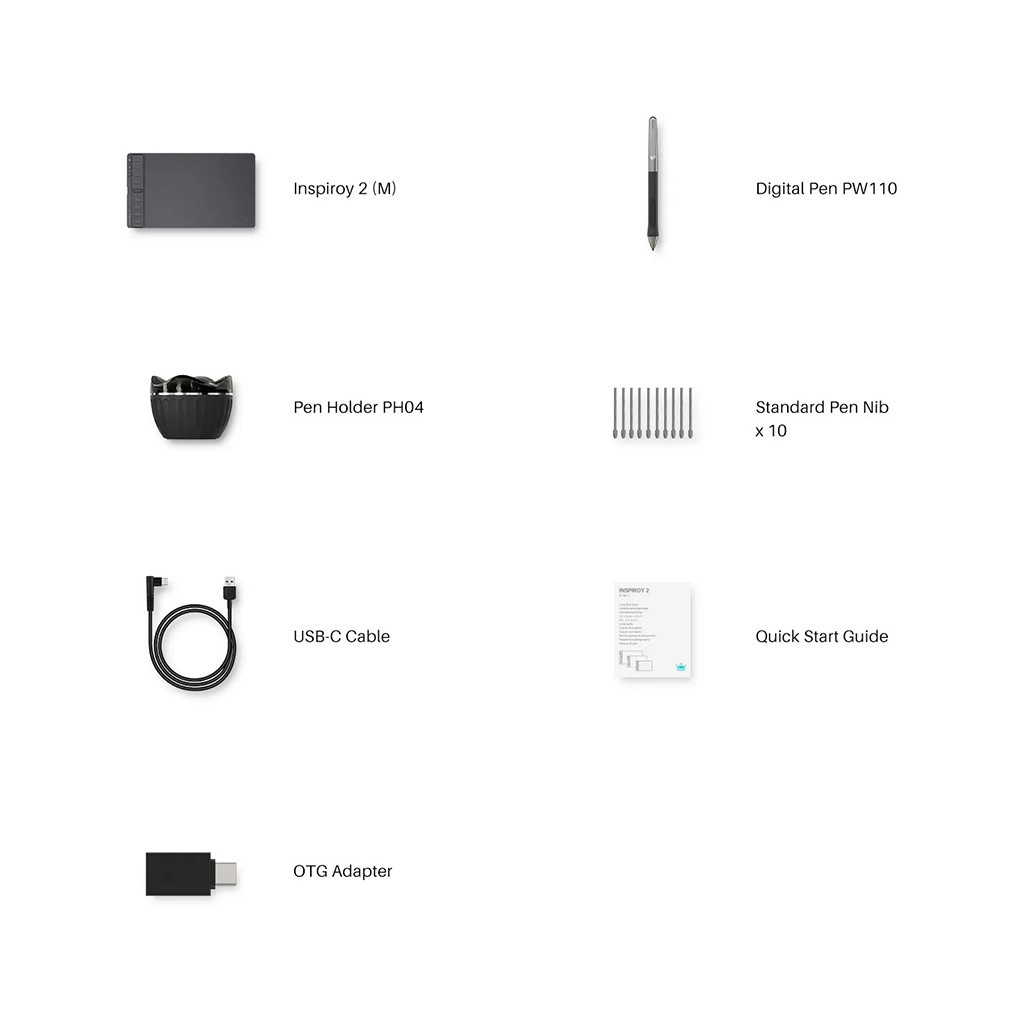 Графічний планшет Huion Inspiroy 2 M (H951P) - зображення 3