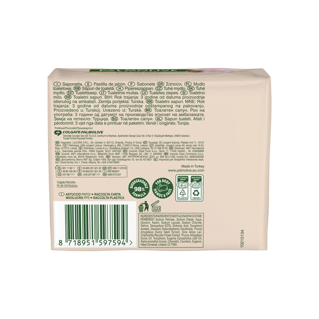 Тверде мило Palmolive Naturals Мигдаль і молочко 4 х 90 г (8718951597594) - зображення 2