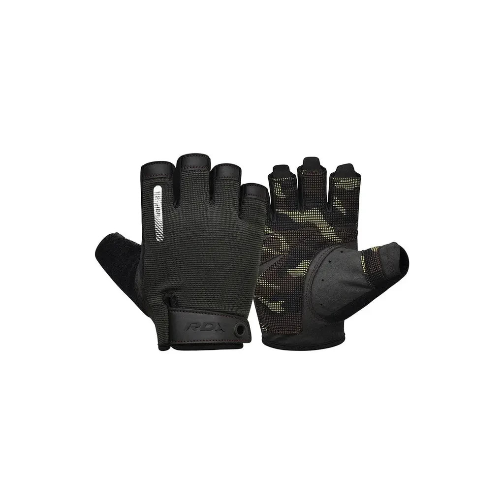 Рукавички для фітнесу RDX T2 Half Brown XL (WGA-T2HBR-XL) - зображення 1