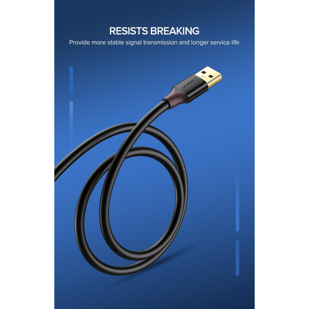 Дата кабель USB 3.0 AM/AF 2.0m US129 Black Ugreen (10373) - изображение 5