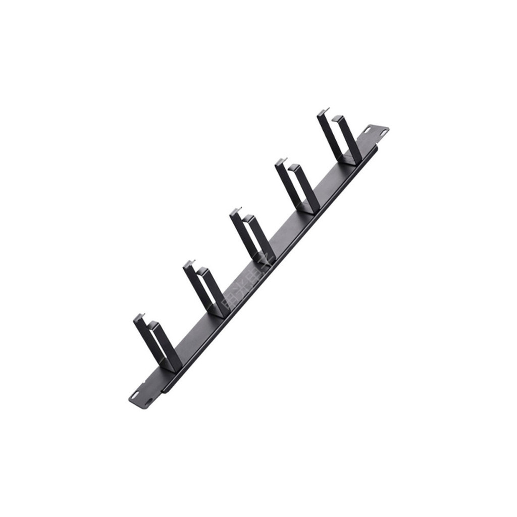 Кабельний організатор 19" 1U 5 кілець, корпус метал+пластик Voltronic (20027 / SG-CM003) - зображення 1