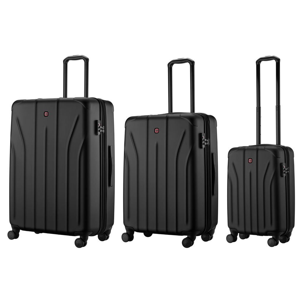 Набір валіз Wenger Oryson 3 в 1 (S,M,L) пластик, 4 колеса, чорний (653171) - зображення 1