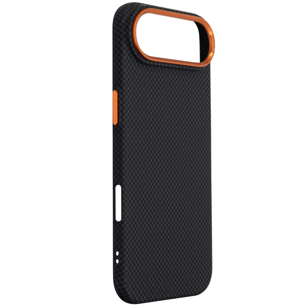 Чохол до мобільного телефона Armorstandart LikeCarbon2 SE MagCase Apple iPhone 17 Air Kevlar Black Orange (ARM89166) - зображення 3