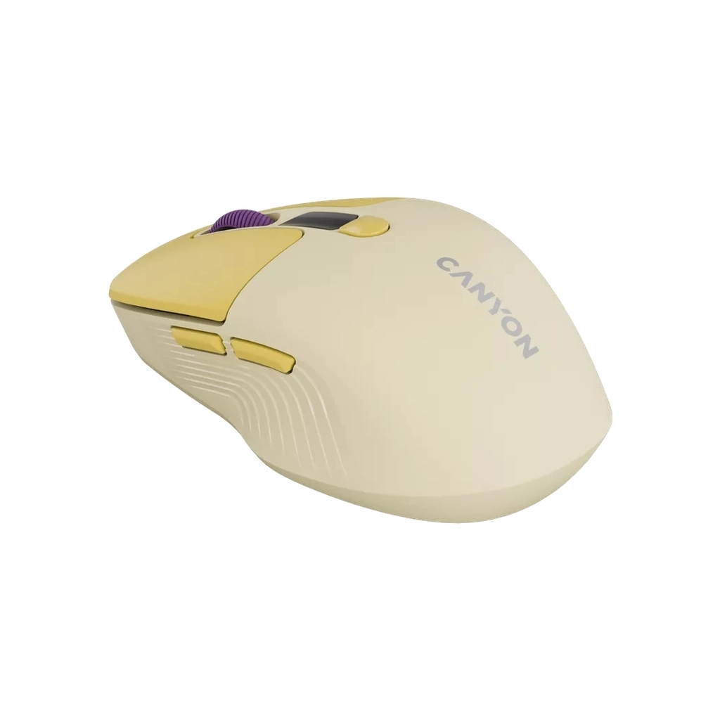 Мишка Canyon MW-26 LCD Silent Wireless/Bluetooth Yellow (CNS-CMSW26Y) - зображення 4