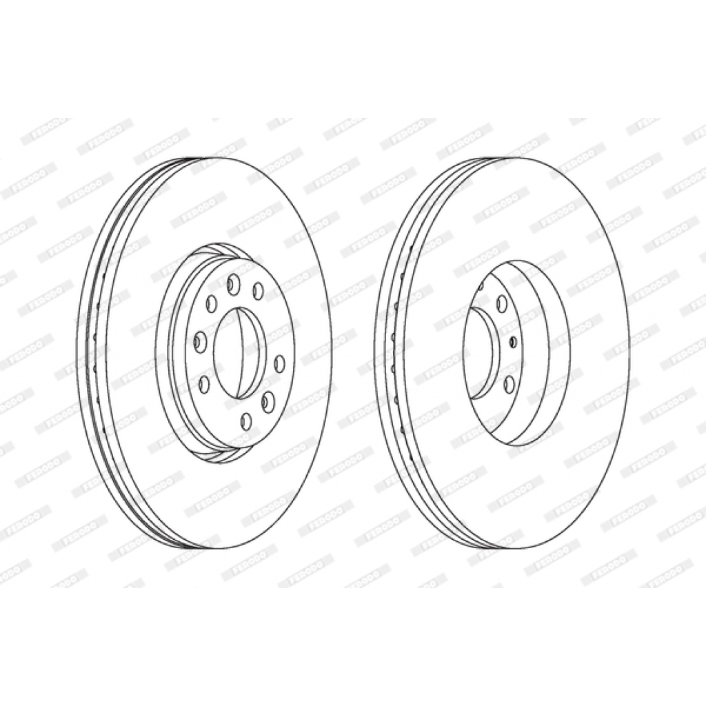 Гальмівний диск FERODO DDF1615 - зображення 1