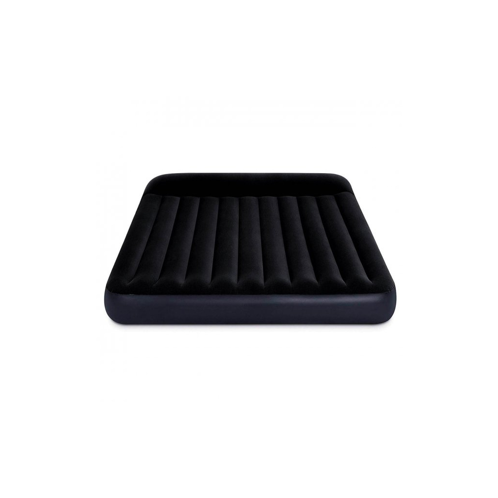 Матрац надувний Intex Dura-Beam велюр 183 х 203 х 25 см Чорний (64144) - изображение 3