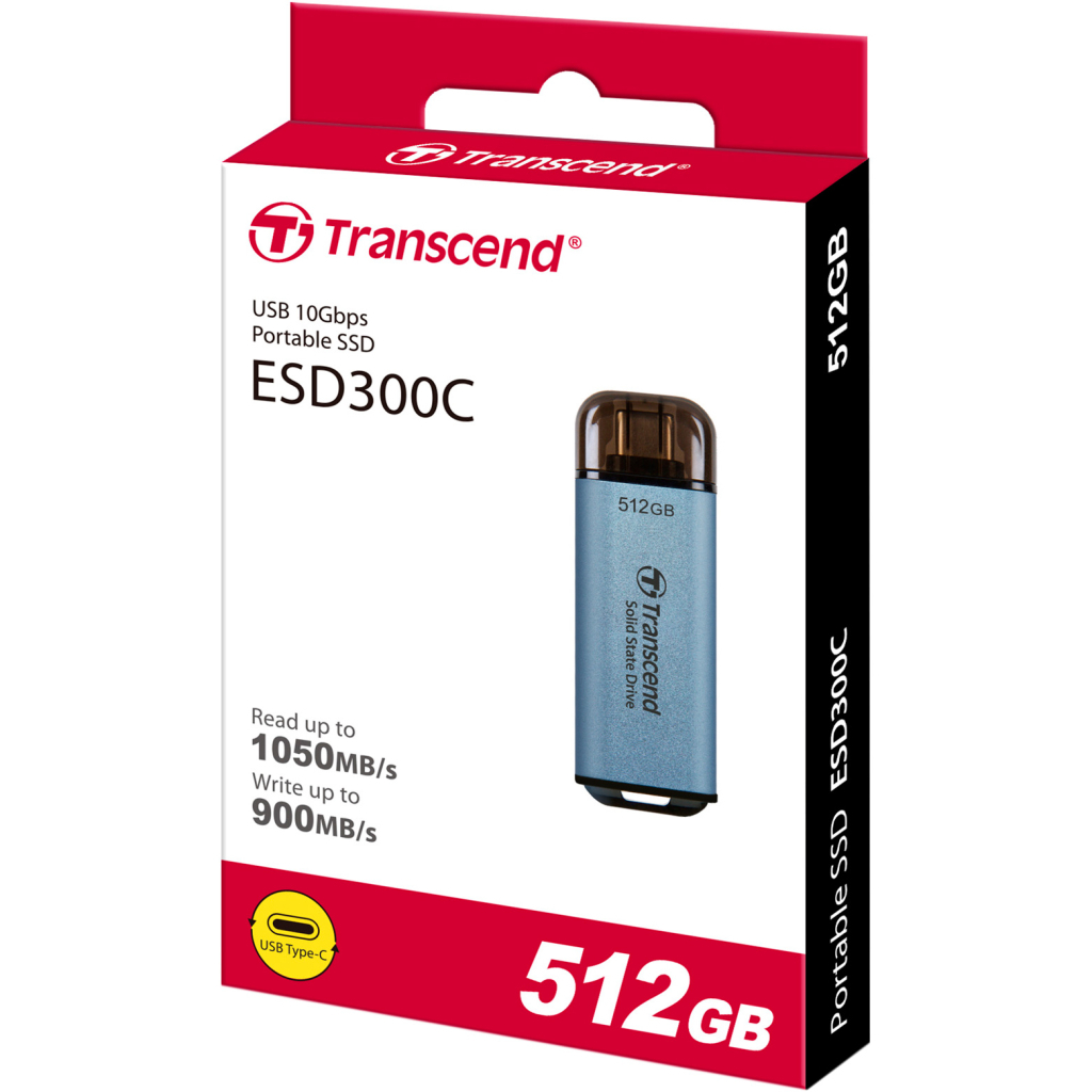 Накопичувач SSD USB Type-C 512GB ESD300 Transcend (TS512GESD300C) - зображення 7