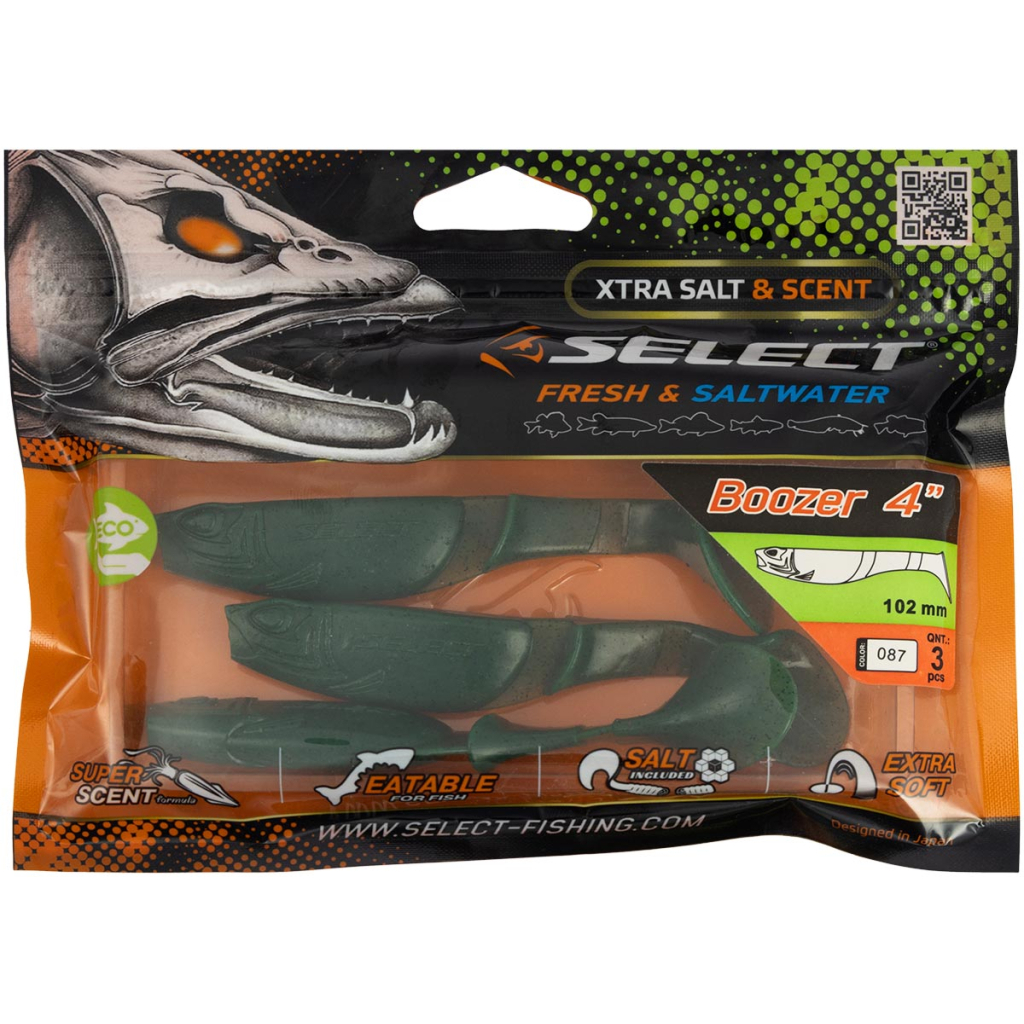 Силікон рибальський Select Boozer 4" 087 (3 шт/уп) (1870.32.31) - зображення 2