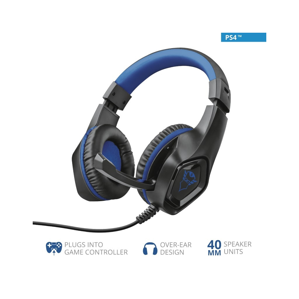 Навушники Trust GXT 404B Rana Gaming Headset for PS4 3.5mm BLUE (23309) - зображення 11