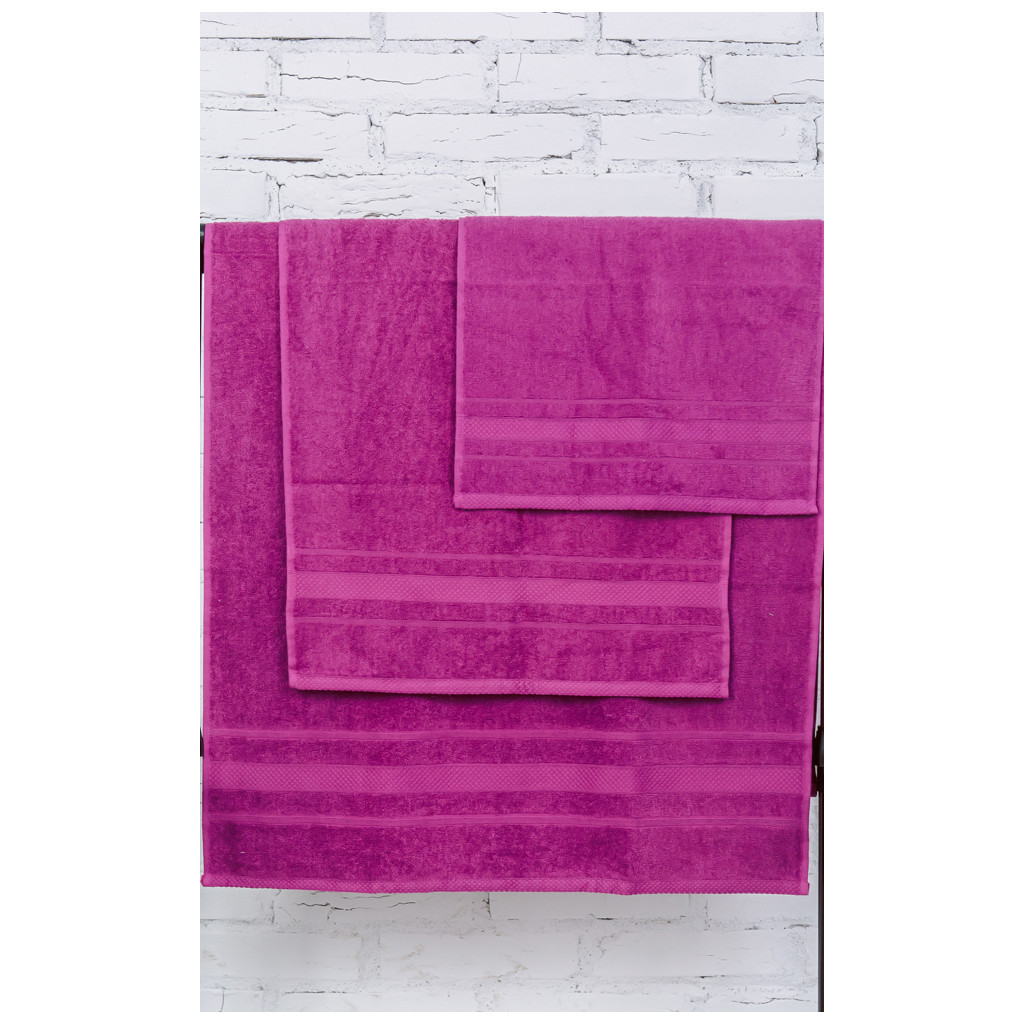 Рушник MirSon набір банний 5011 SoftNess Plum 50x90, 70x140, 100x150 (2200003182712) - зображення 2