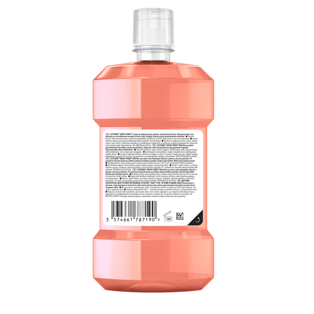 Ополіскувач для порожнини рота Listerine Smart Rinse Ягідна свіжість 500 мл (3574661787190) - изображение 2