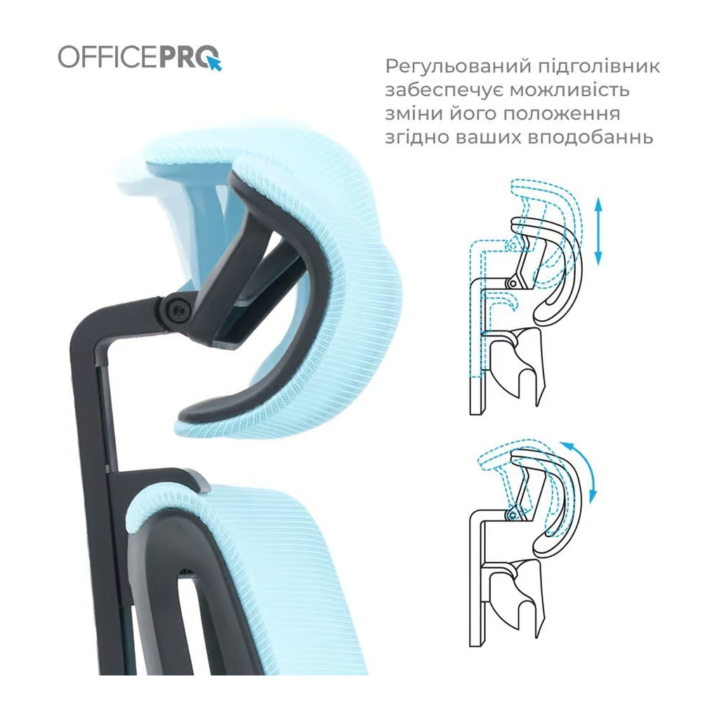 Офісне крісло OfficePro Harmony OC310-B-BL-BL (OC310-B-BL-BL) - зображення 7