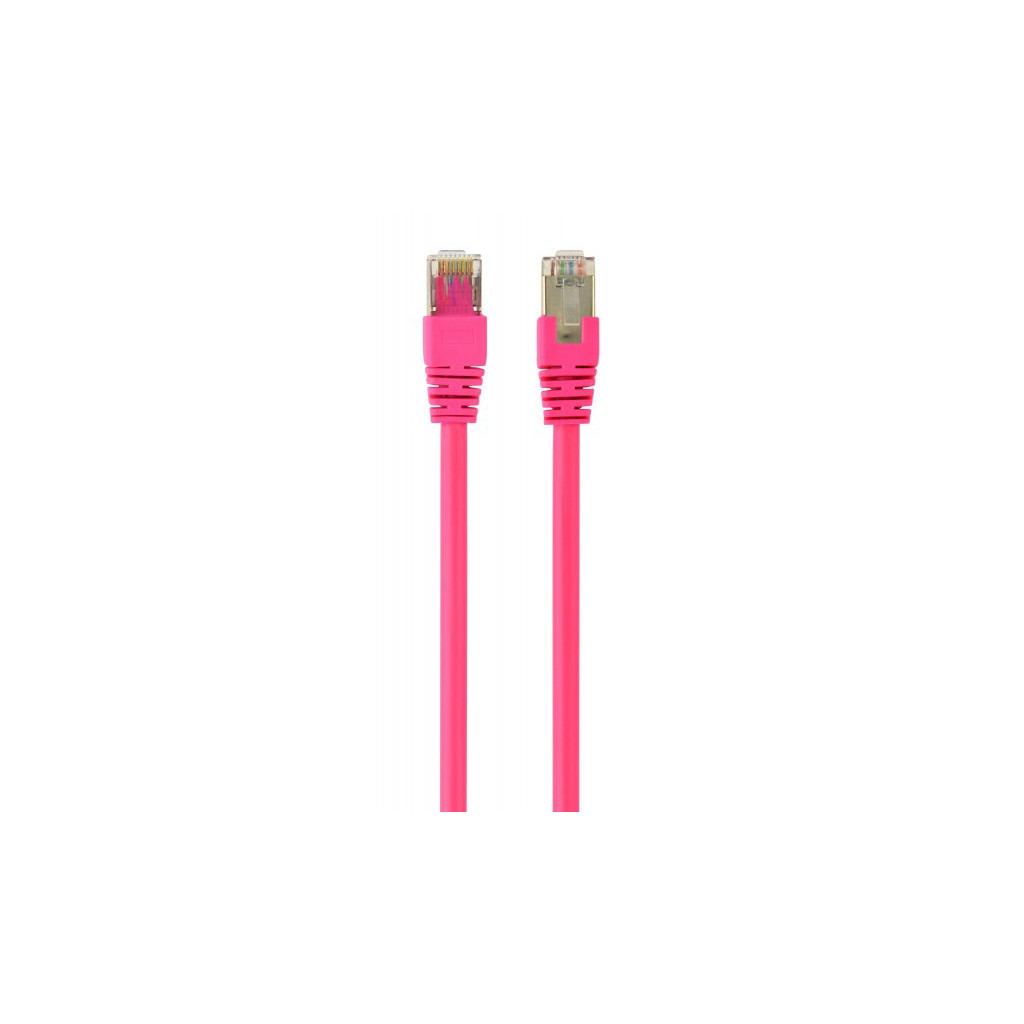 Патч-корд Cablexpert 0.25м FTP cat 6 CCA pink (PP6-0.25M/RO) - зображення 1
