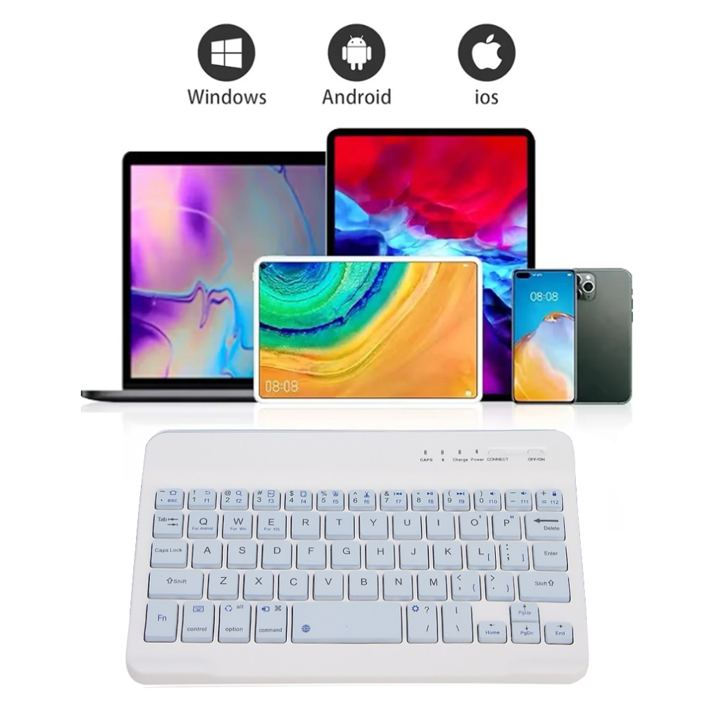 Клавіатура BeCover Bluetooth UA Light Blue (713410) - зображення 5