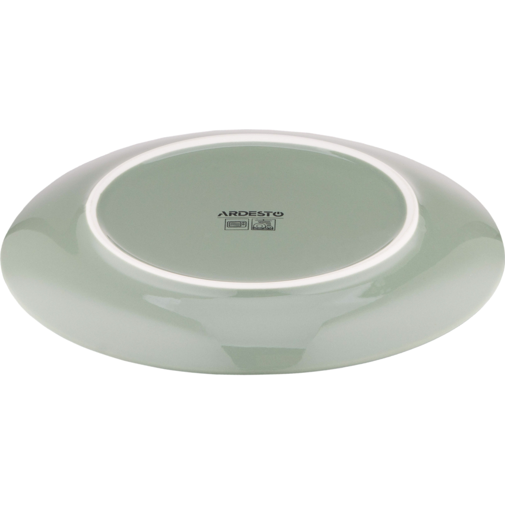 Тарілка Ardesto Capri, 19.2см, порцеляна, зелений (AR0519CG) - зображення 4