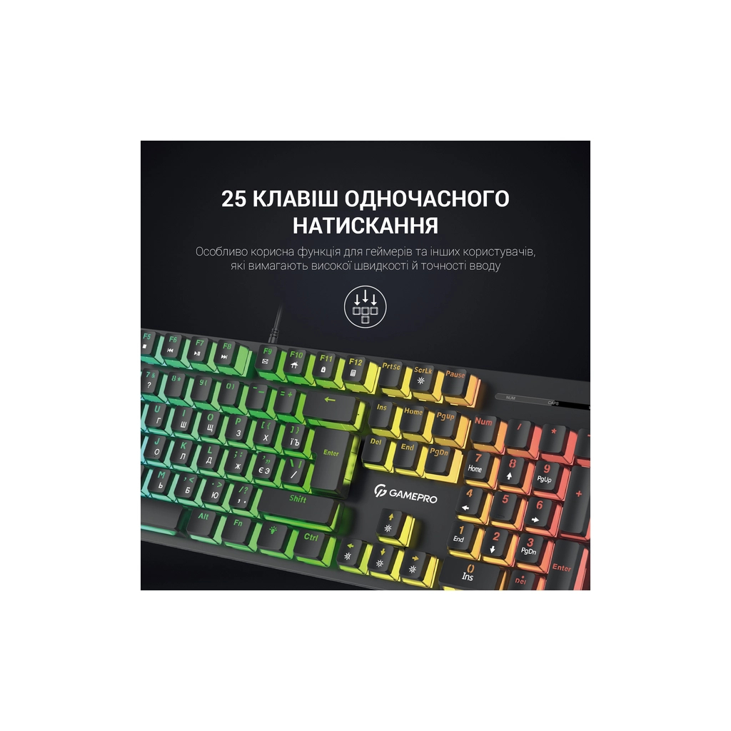 Клавіатура GamePro MK85B Blue Switch RGB USB Black (MK85B) - зображення 8