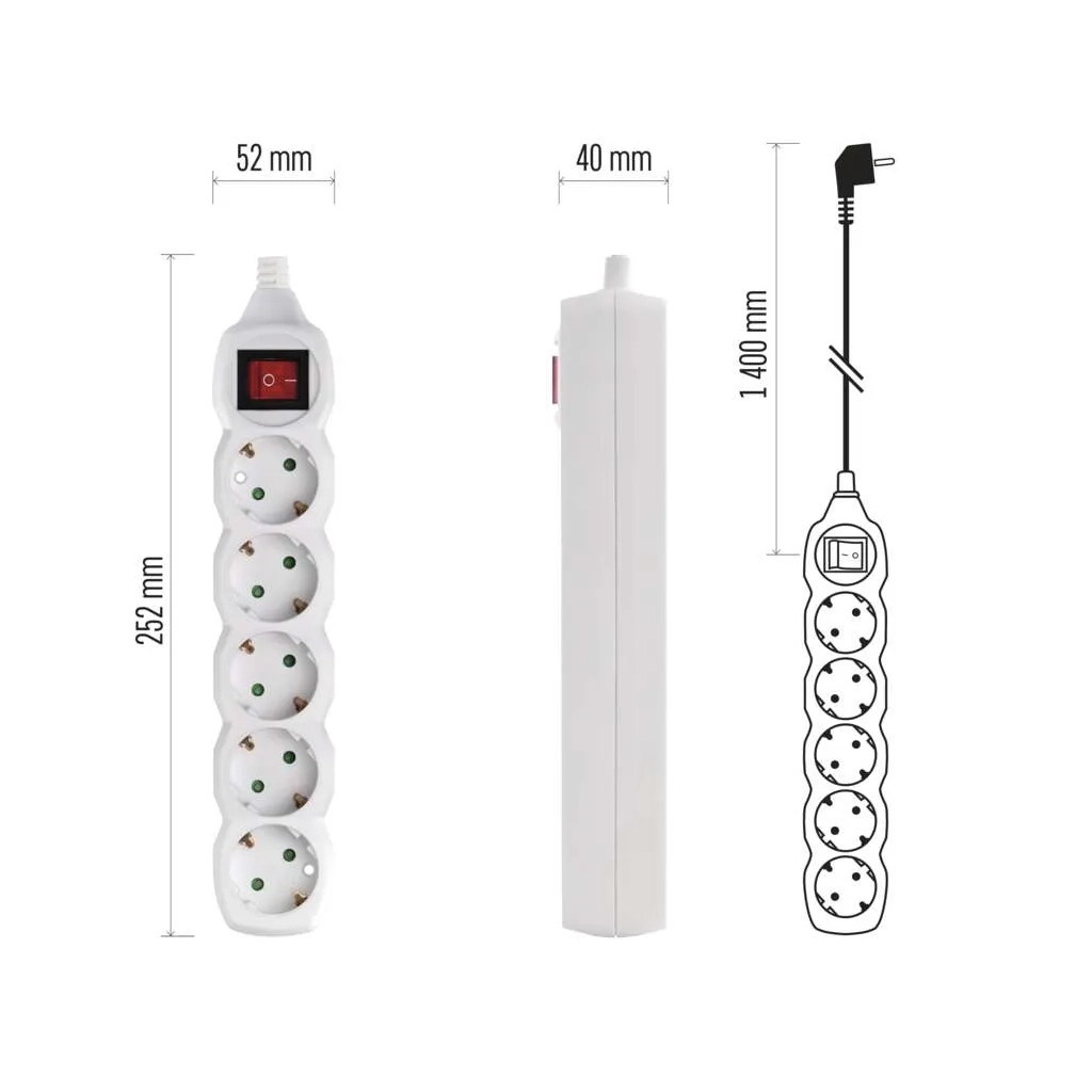 Мережевий подовжувач EMOS P1521 - зображення 9