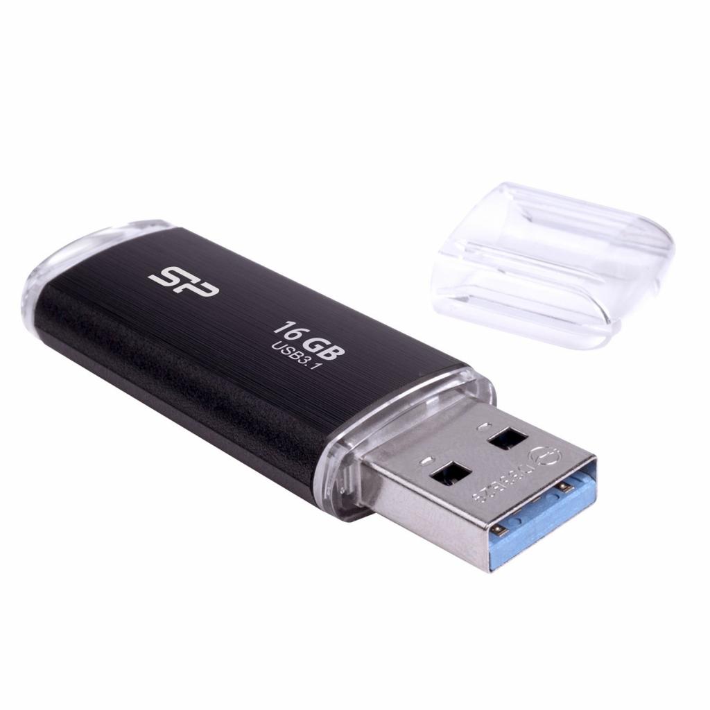 USB флеш накопичувач Silicon Power 16GB Blaze B02 Black USB 3.0 (SP016GBUF3B02V1K) - зображення 2
