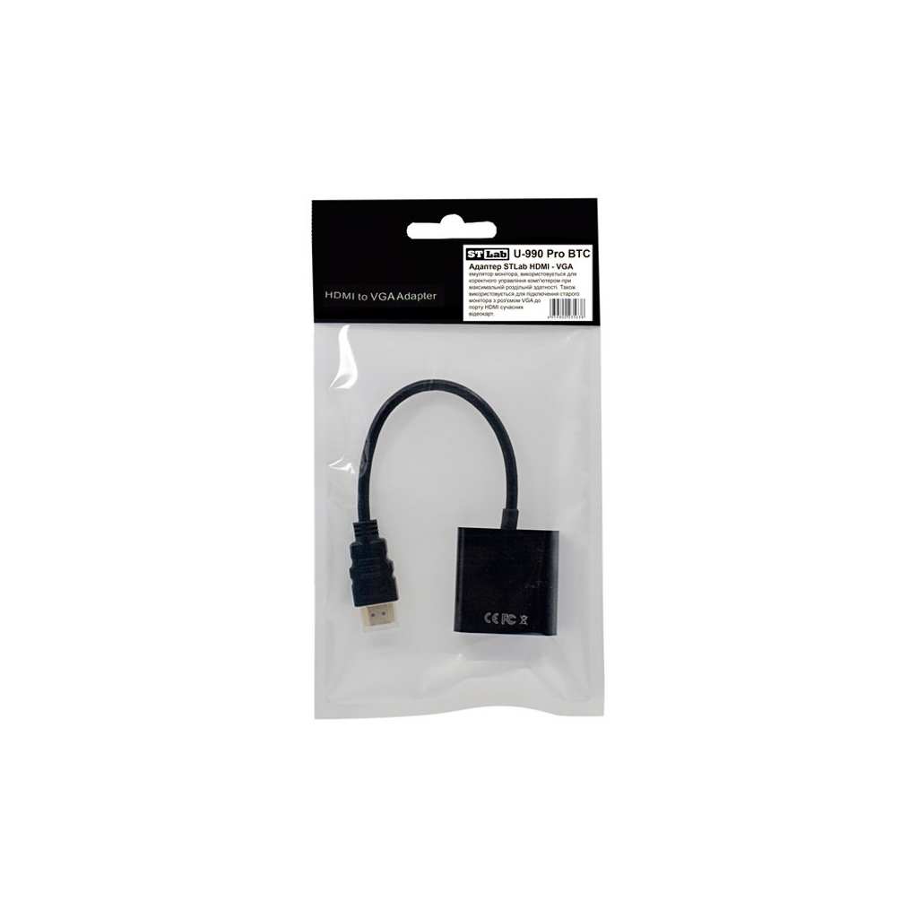 Перехідник HDMI M to VGA F (без додаткових кабелей) ST-Lab (U-990 Pro BTC) - изображение 6