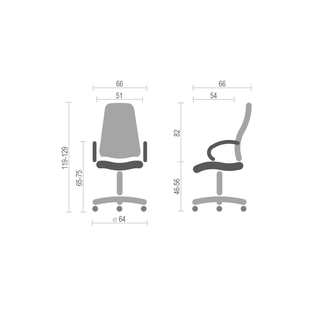 Офісне крісло Аклас Дорос CH Tilt сіре (16109) - зображення 6