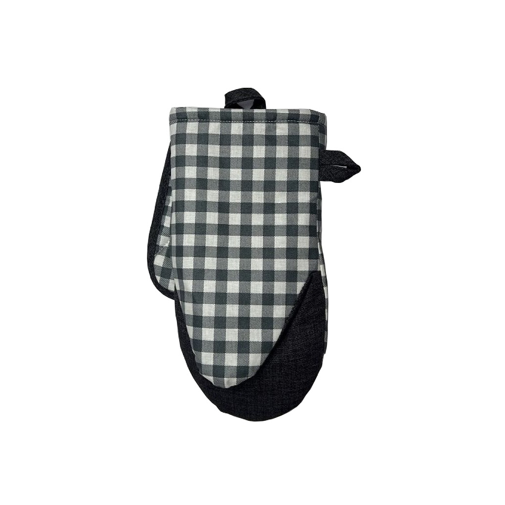 Кухонна прихватка Прованс набір рукавичка+прихватка Сіра клітинка 29х15 и 15х20 см (4823093440609) - зображення 2
