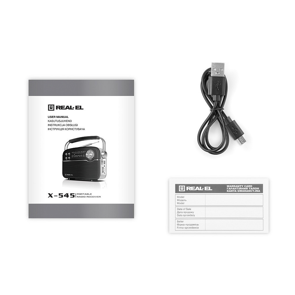 Портативний радіоприймач REAL-EL X-545 Black - зображення 7