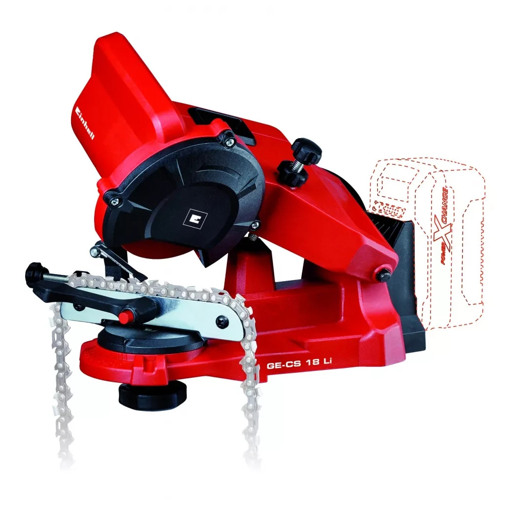 Точильний верстат Einhell для заточування ланцюгів GE-CS 18 Li - Solo, 18В PXC (без АКБ та ЗП) (4499940) - зображення 1