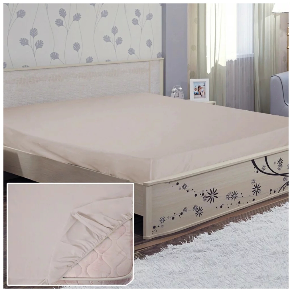 Простирадло Ярослав на гумці бязь 08 сірий 200х140х20 (38161) - зображення 1