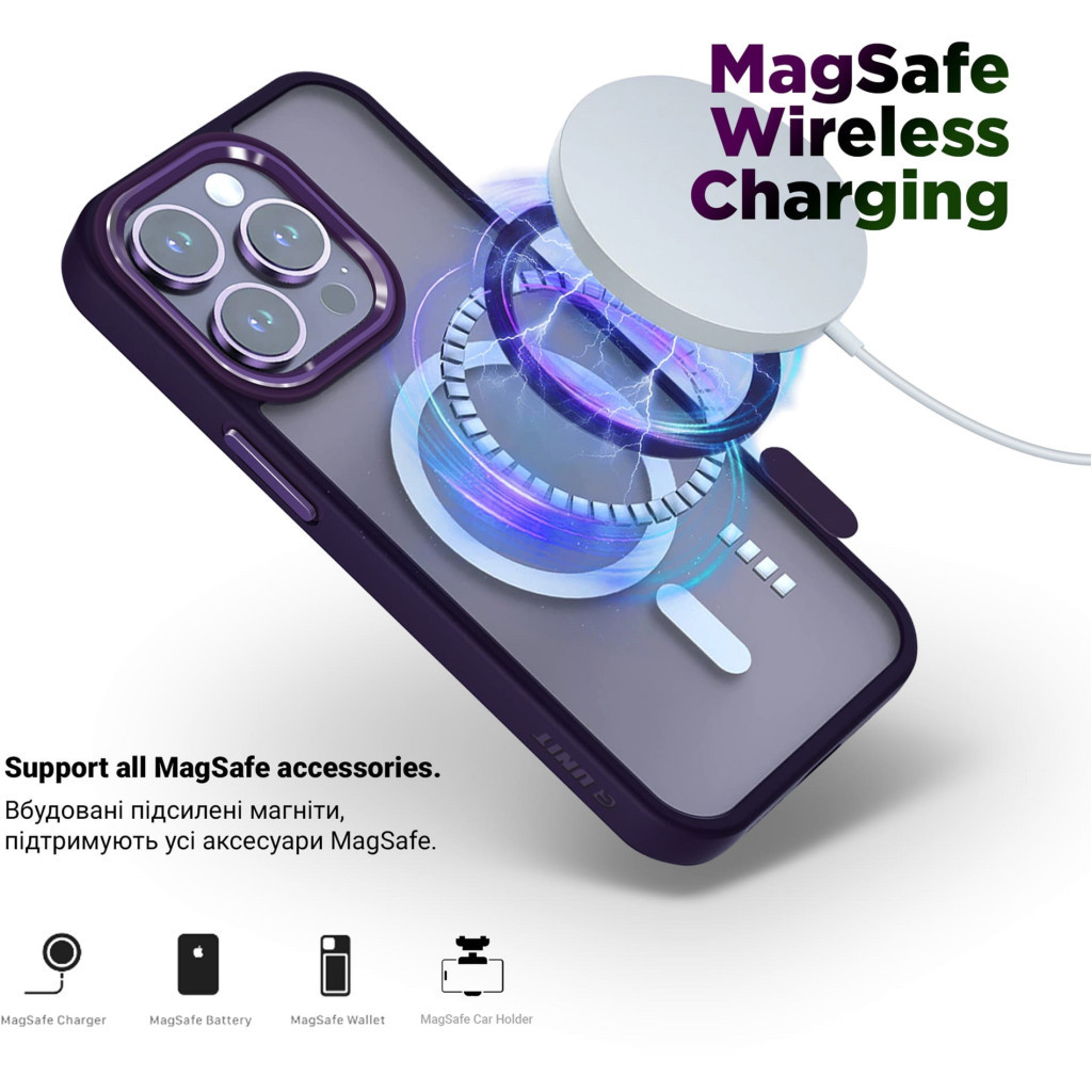 Чохол до мобільного телефона Armorstandart Unit MagSafe Apple iPhone 11 Purple (ARM68875) - зображення 3