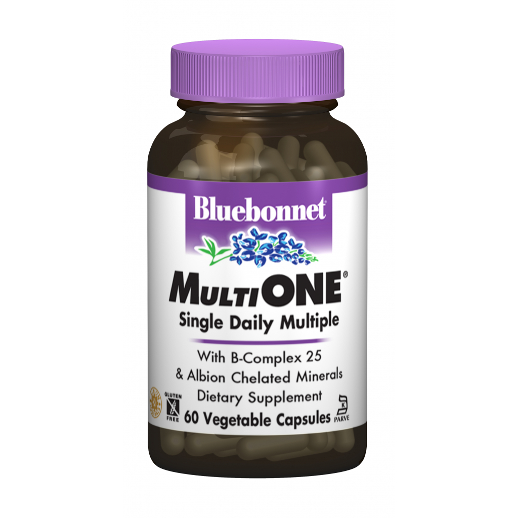 Мультивітамін Bluebonnet Nutrition Мультивітаміни з залізом, MultiONE, 60 гелевих капсул (BLB0128) - зображення 1