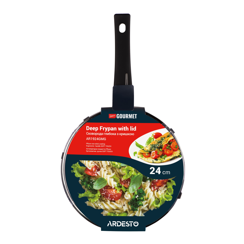 Сковорода Ardesto Gemini Gourmet Andria, 24см, алюміній, чорний (AR1924GMG) - изображение 7