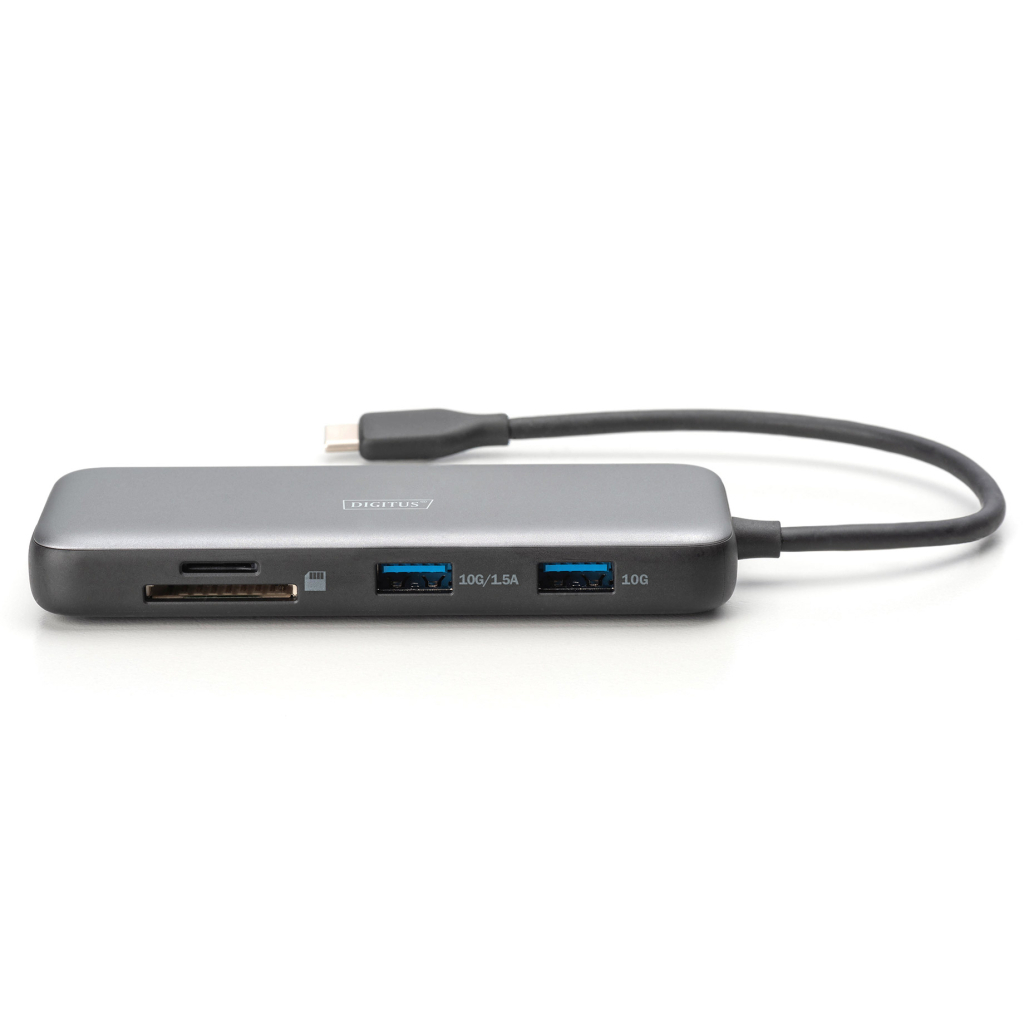 Порт-реплікатор Digitus USB-C > 2xHDMI/2xUSB-A/USB-C/SD/MicroSD/RJ54 (DA-70915) - изображение 2