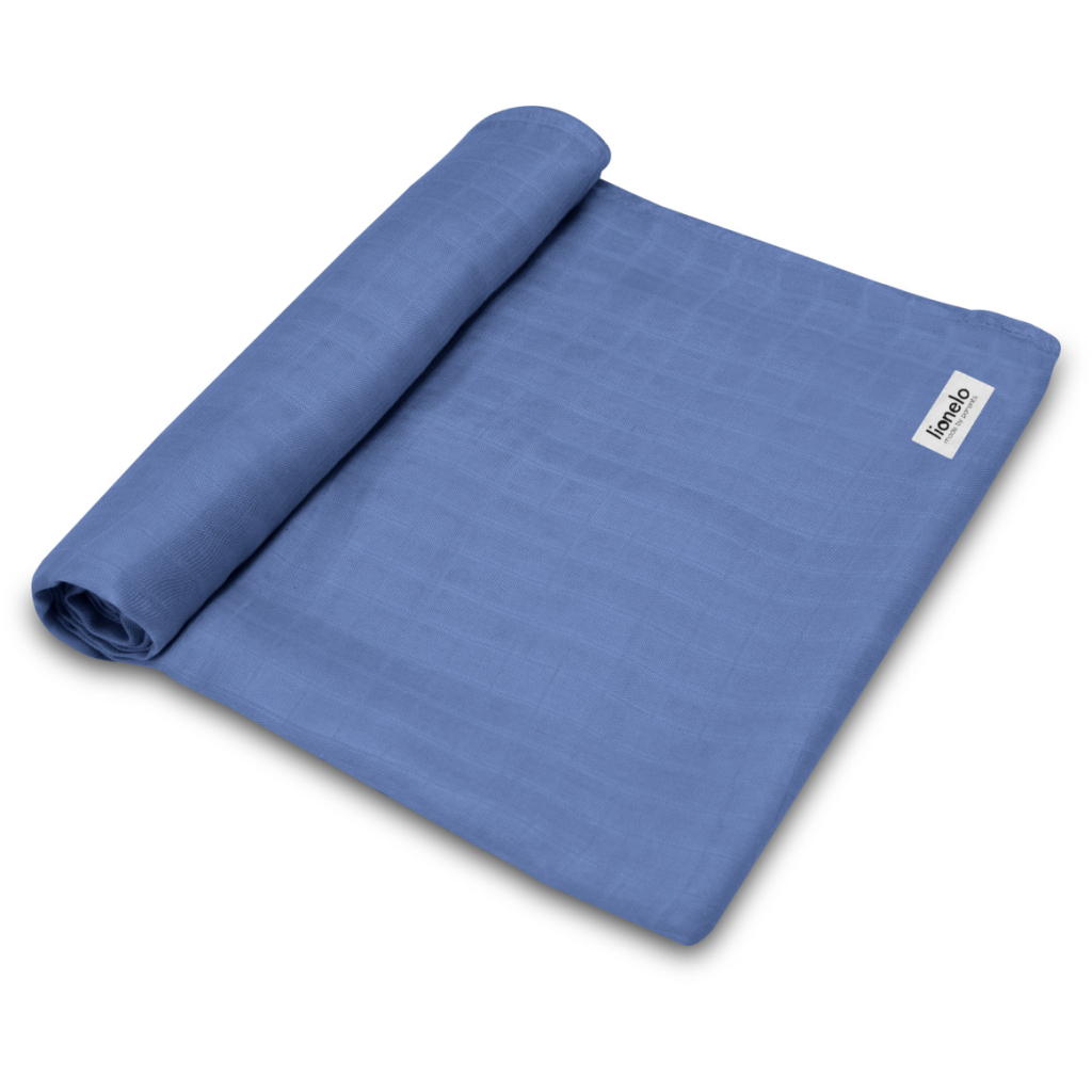 Пелюшки для малюків Lionelo Bamboo Swaddle Blue Denim (LO-BAMBOO SWADDLE BLUE DENIM) - зображення 2