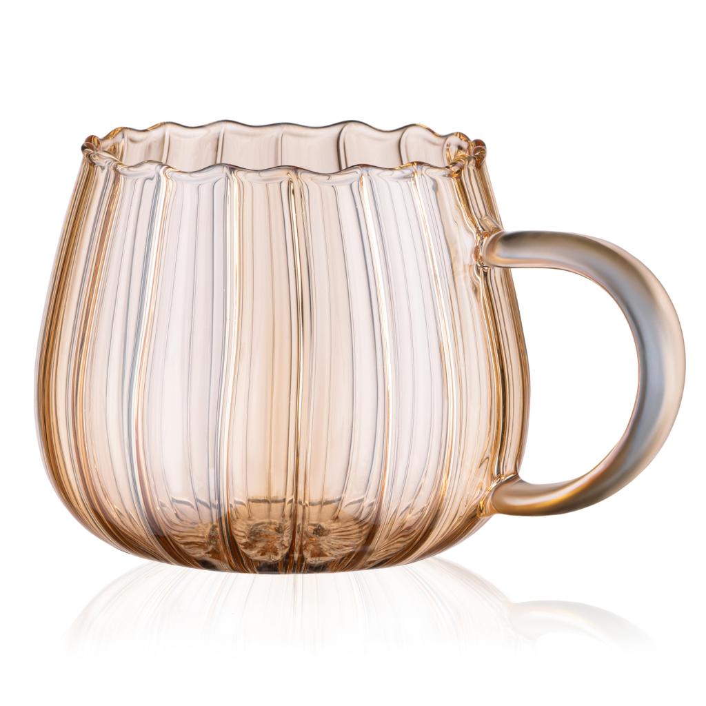 Набір чашок Ardesto Golden Moon 350мл, 2шт, боросилікатне скло, прозора (AR2635BGG) - изображение 1