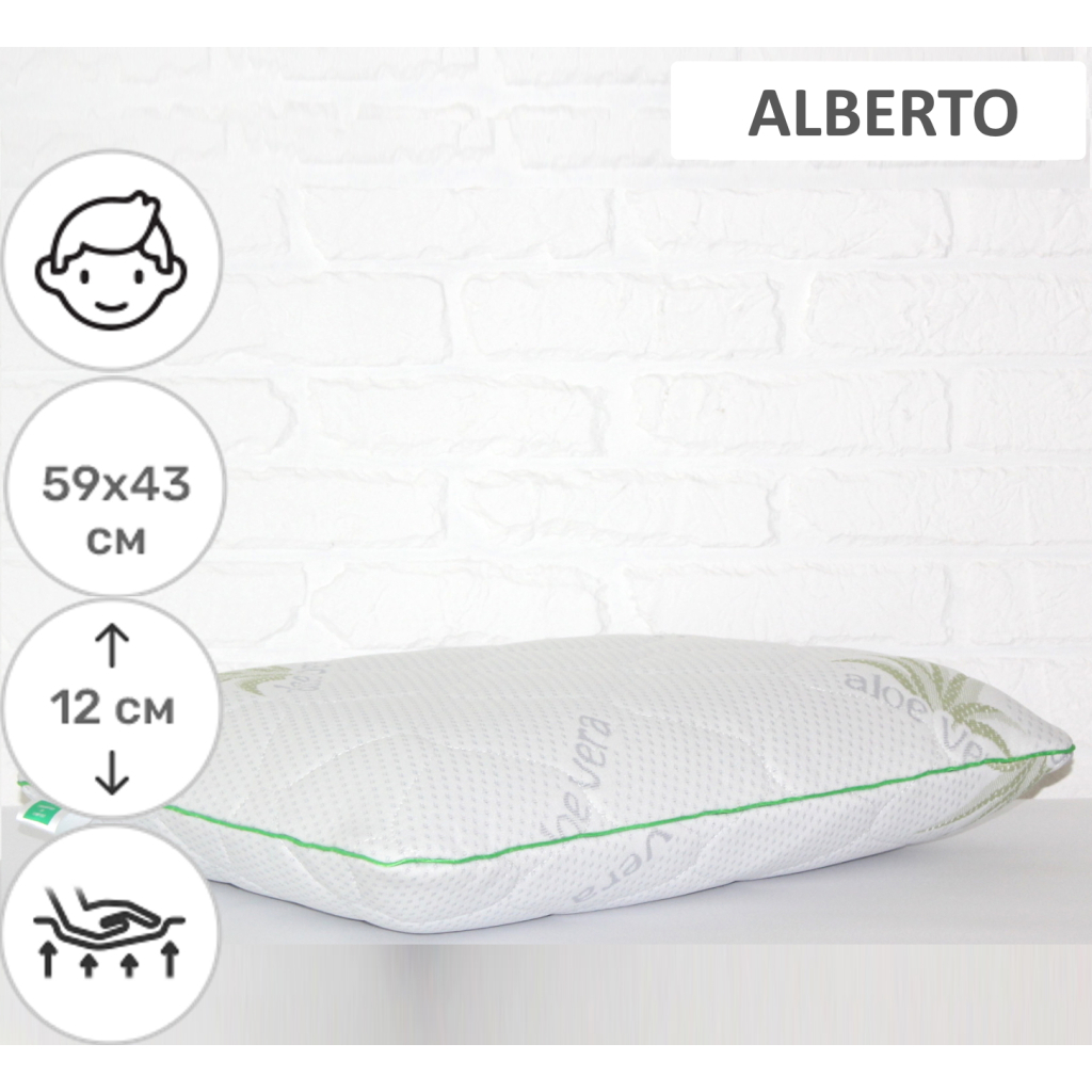 Подушка MirSon ортопедична 6060 Green nature Alberto Men 59х43х12 (2200003261851) - изображение 2