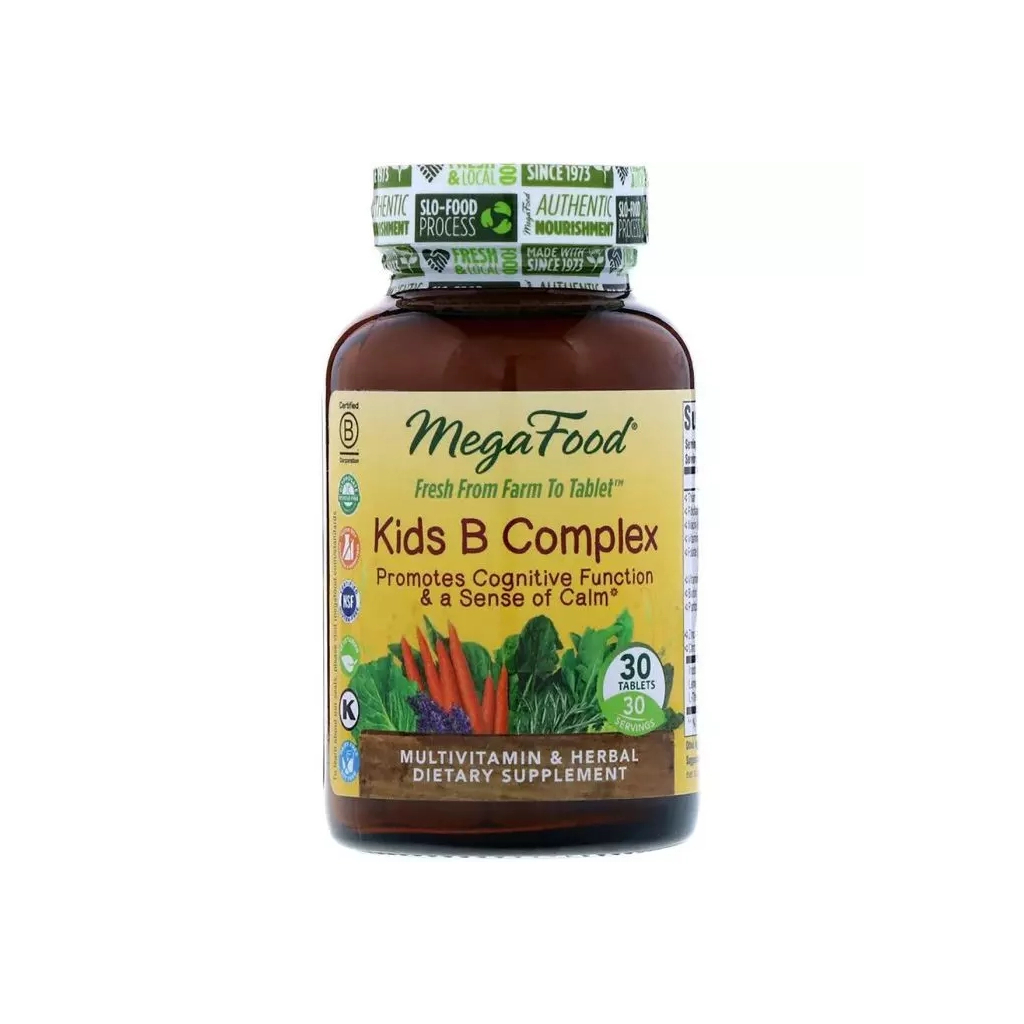 Вітамінно-мінеральний комплекс MegaFood Дитячий В-комплекс, Kids B Complex, 30 таблеток (MGF-10275) - зображення 1